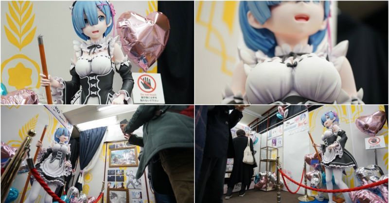 【眼看手勿動】雷姆等身大Figure登場,例牌出現紳士拍攝角度一窺裙下風光…(拖走